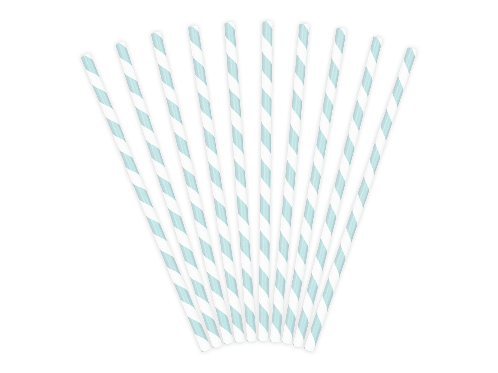 Strohhalme - hellblau - 19,5cm - 10 Stk.