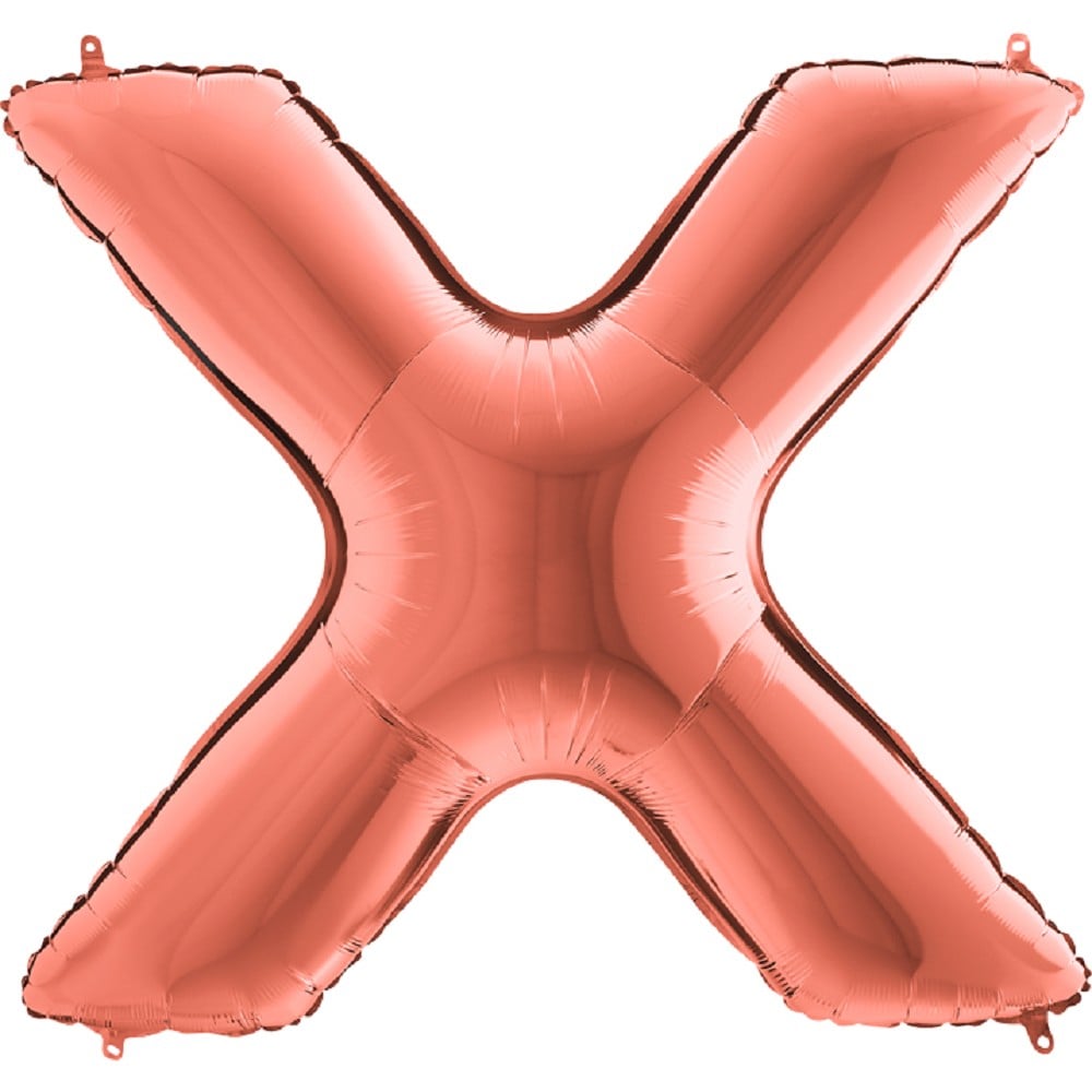 40" Folienbuchstabe "X" Rosé Gold