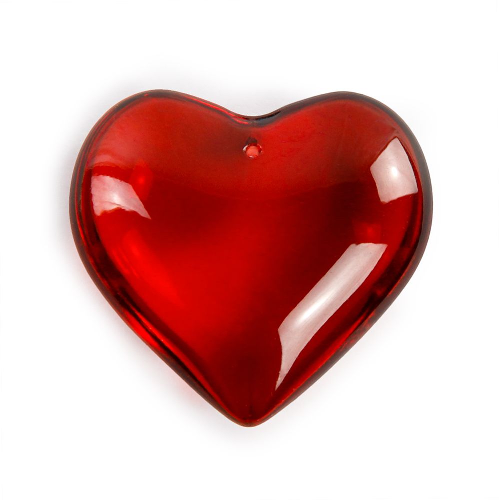 Herz Kristal rot