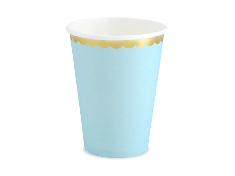 Becher - hellblau - 220ml - 6 Stk.