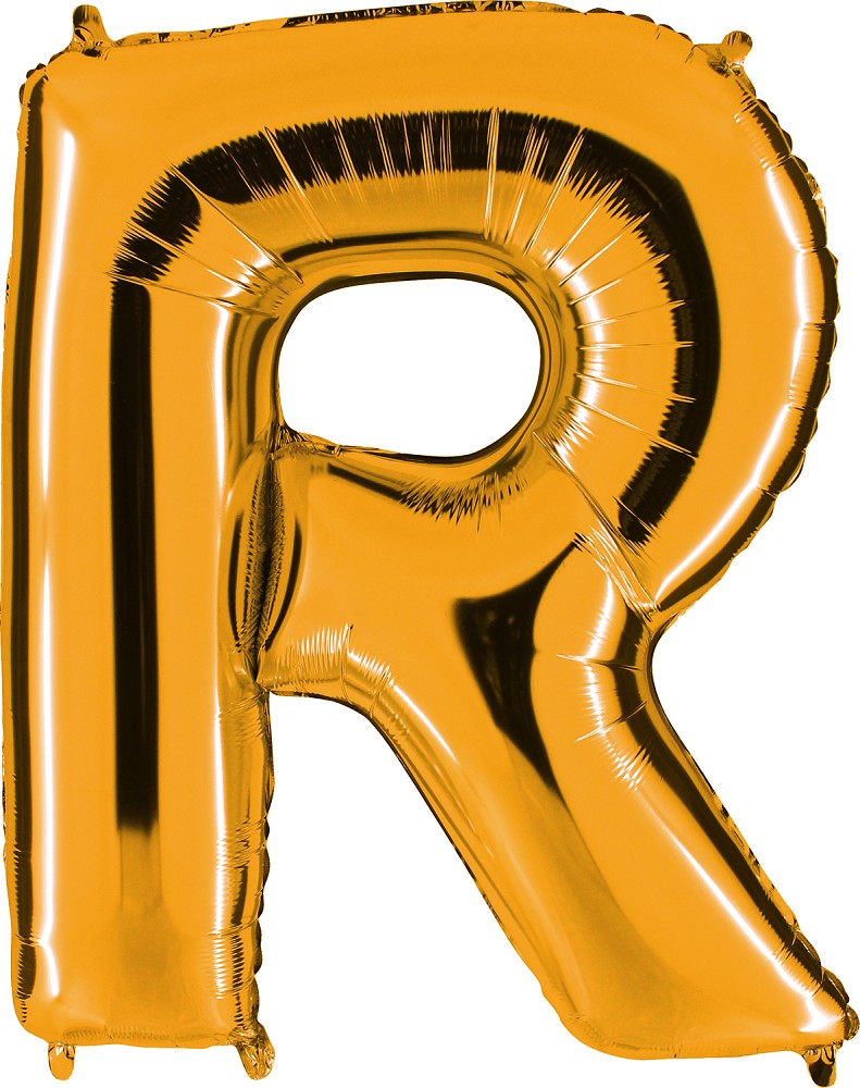 40" Folienbuchstabe "R" Gold (Altgold)