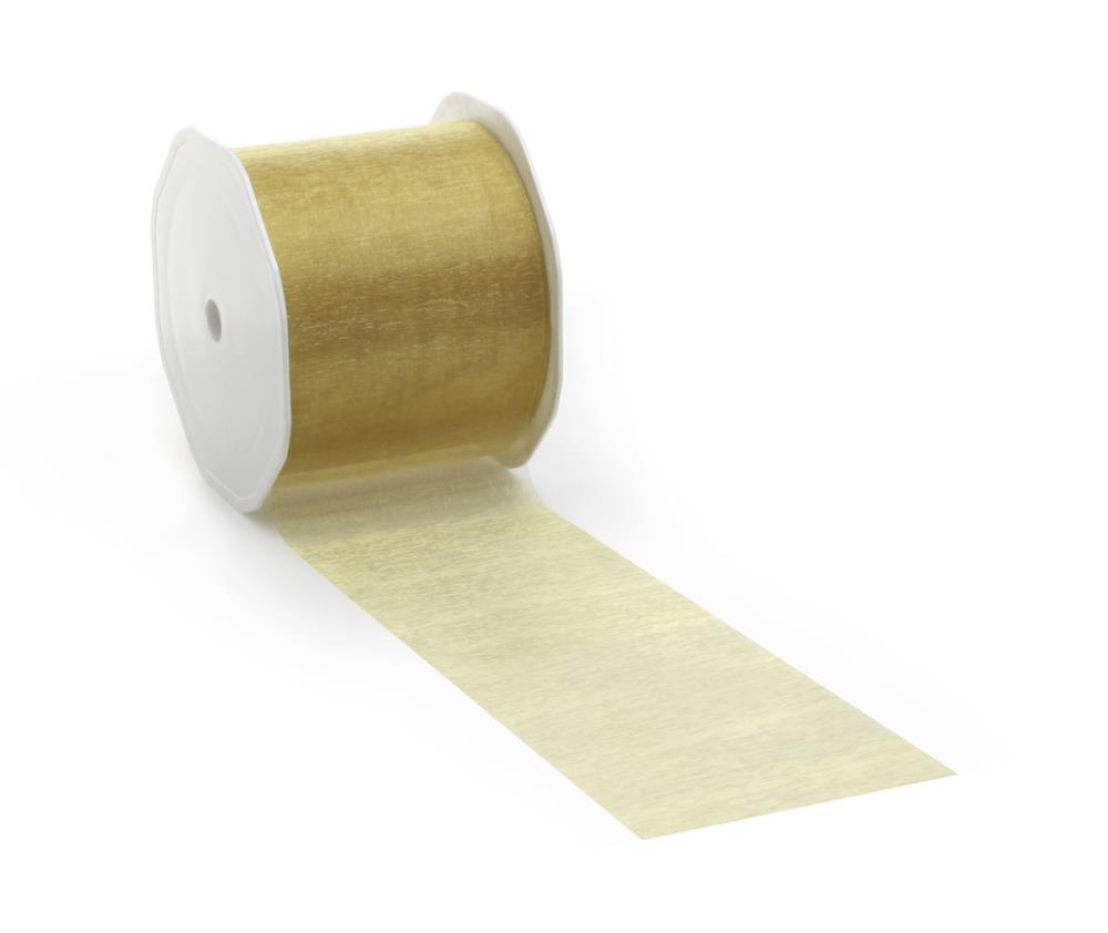 Organzaband 70mm Gold (25m)