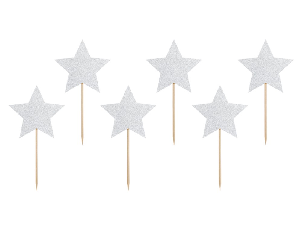 Cake Topper - Einhorn - Sterne - 6 Stk.