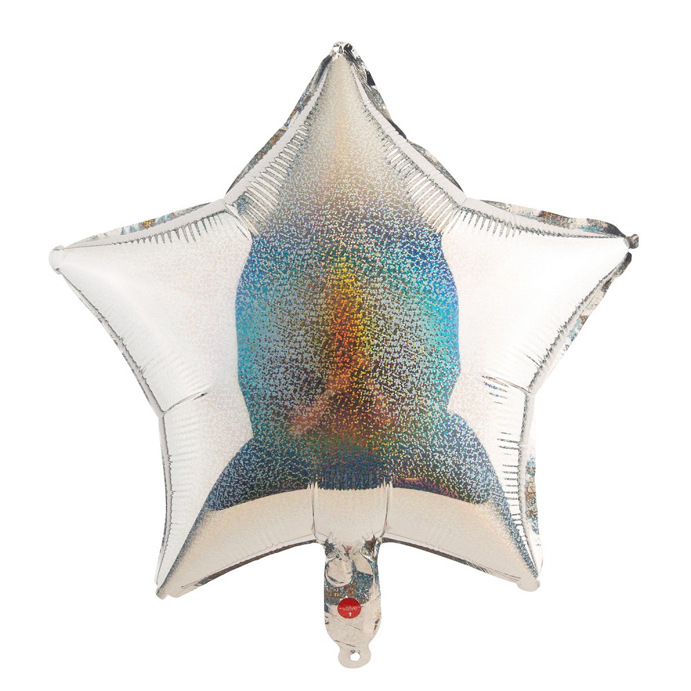 18" Stern Holographic silber