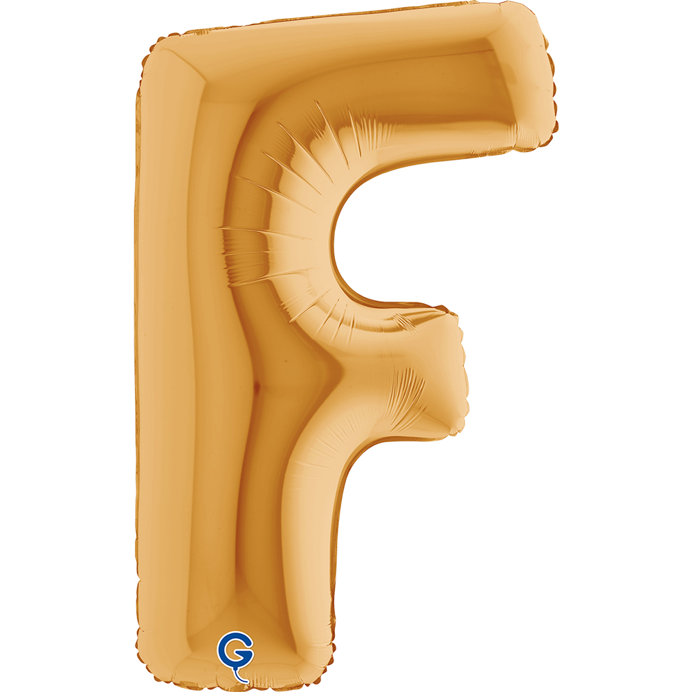 40" Folienbuchstabe "F" Gold (Altgold)