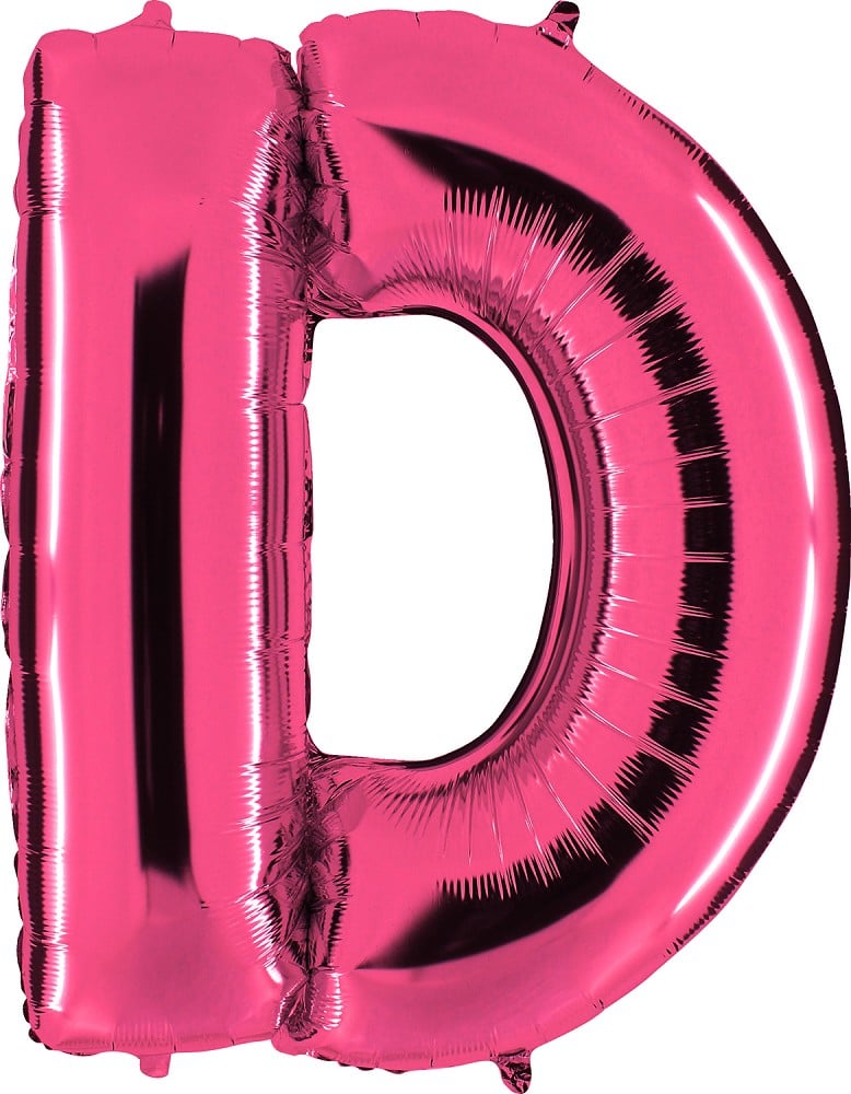 40" Folienbuchstabe "D" Fuxia