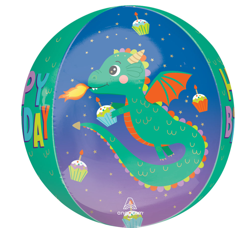 16" Orbz Cute Dragon Birthday