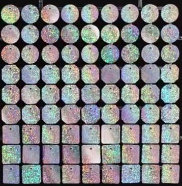 SolaAir Sequin Wall Nova (Waben) - Rainbow Sand