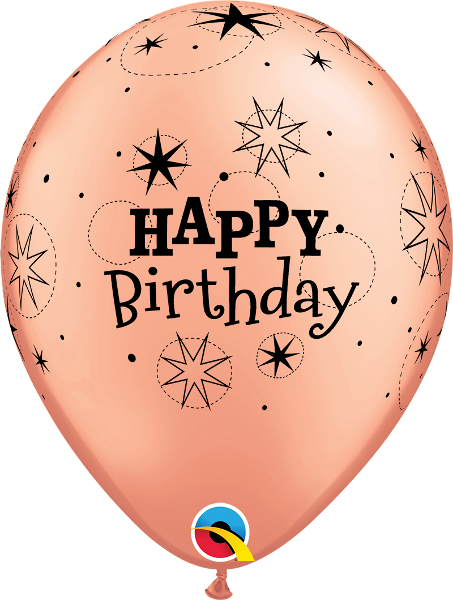 11" Birthday Sparkle rose gold (25 Stück)