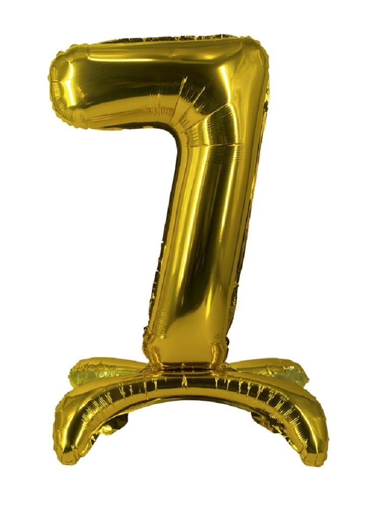 32" Stand Up Balloon "7" Gold