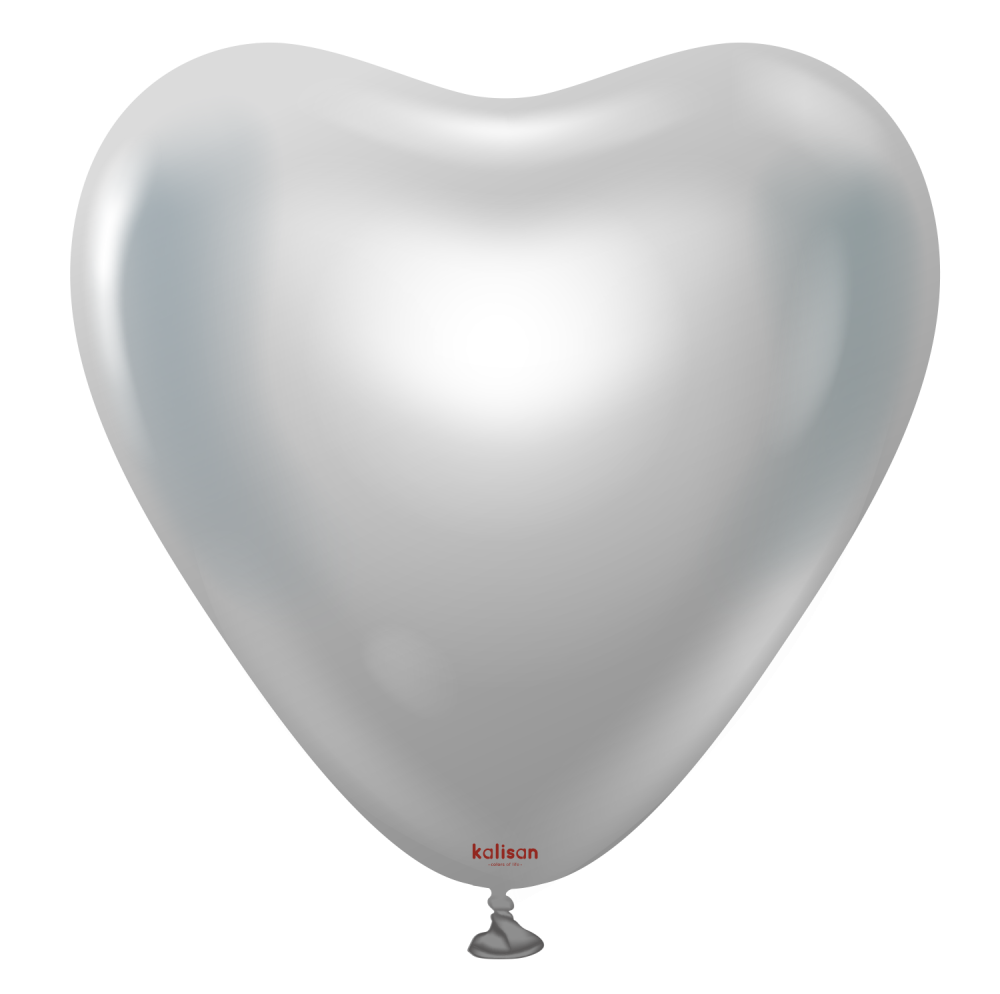 15" Heart Mirror Silver (100 Pieces)