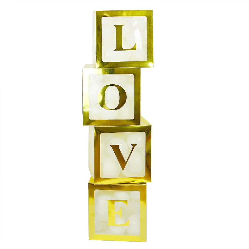 Deko-Boxen Set - "LOVE" Gold