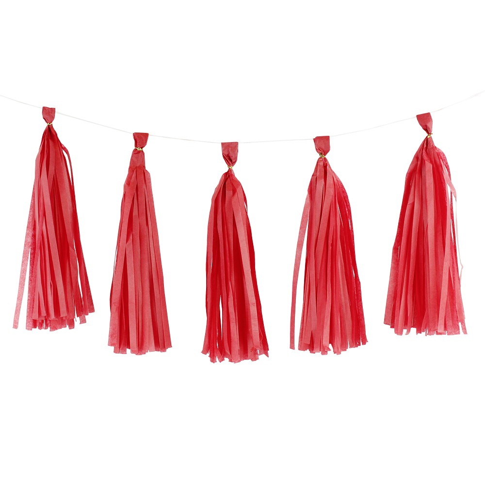 DIY Papier Tassel Rot 35 cm