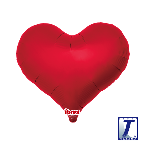 14" Jelly Heart Metallic Ruby Red (ibrex)