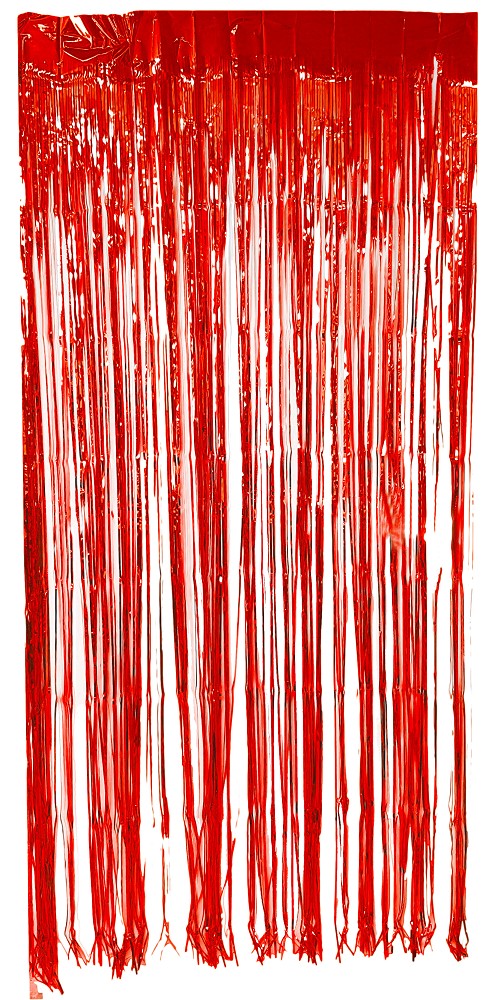 Folien-Fransenvorhang Rot (1mx2m)