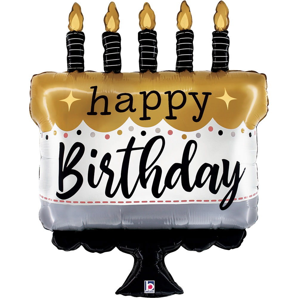 28" Satin Metallic Bday Cake