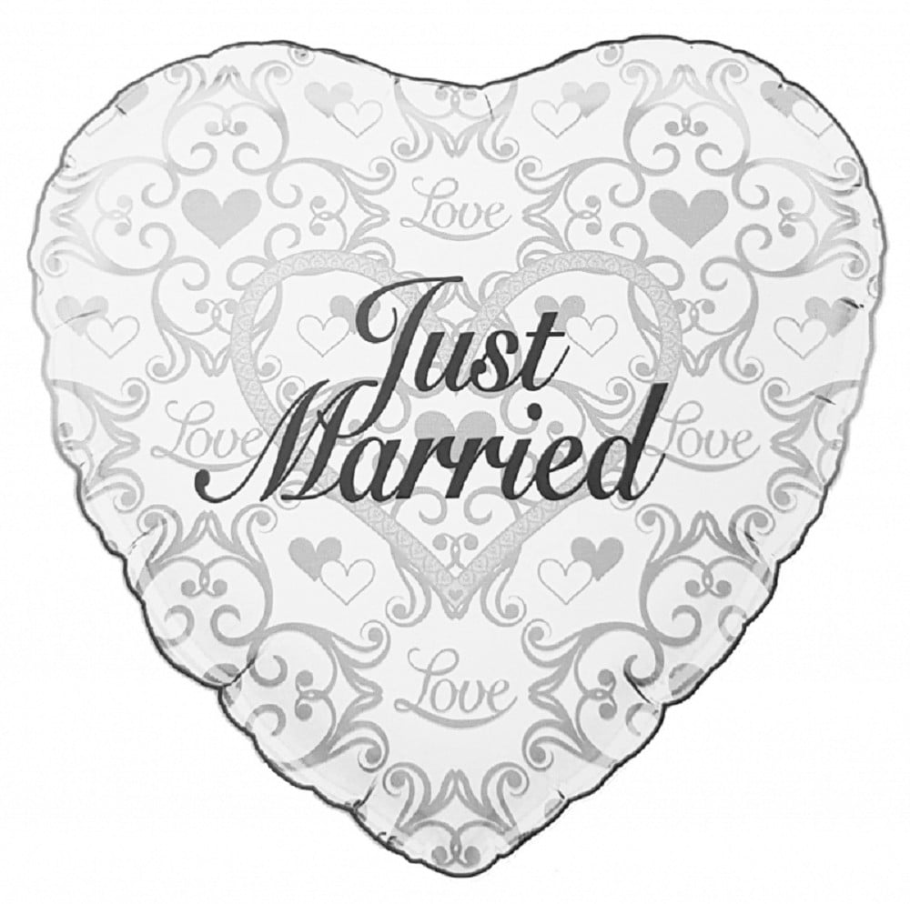 18" Just Married Filigree