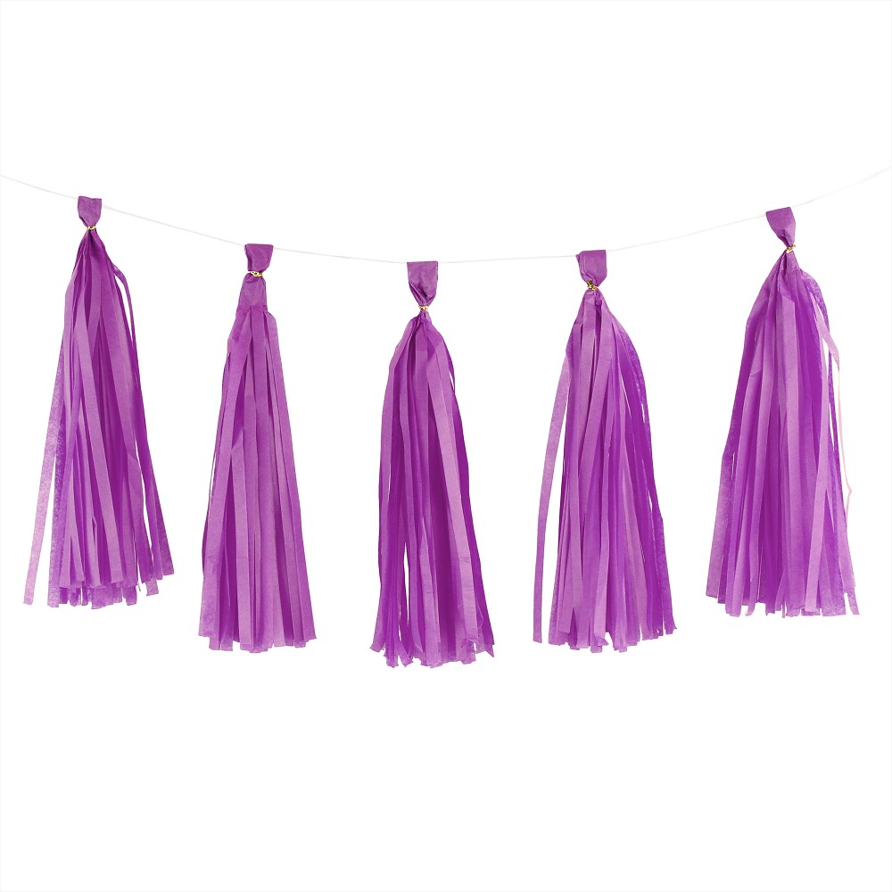 DIY Papier Tassel Lila 35 cm