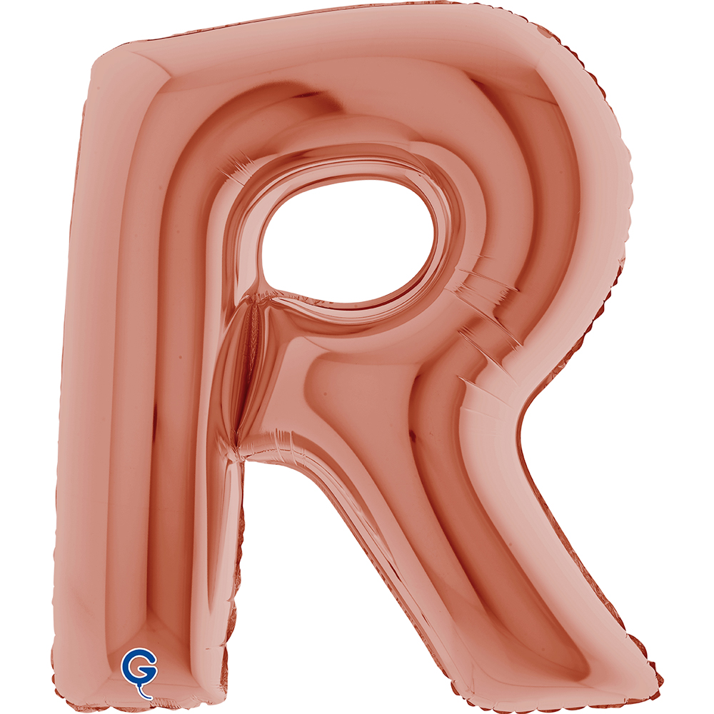 40" Folienbuchstabe "R" Rosé Gold