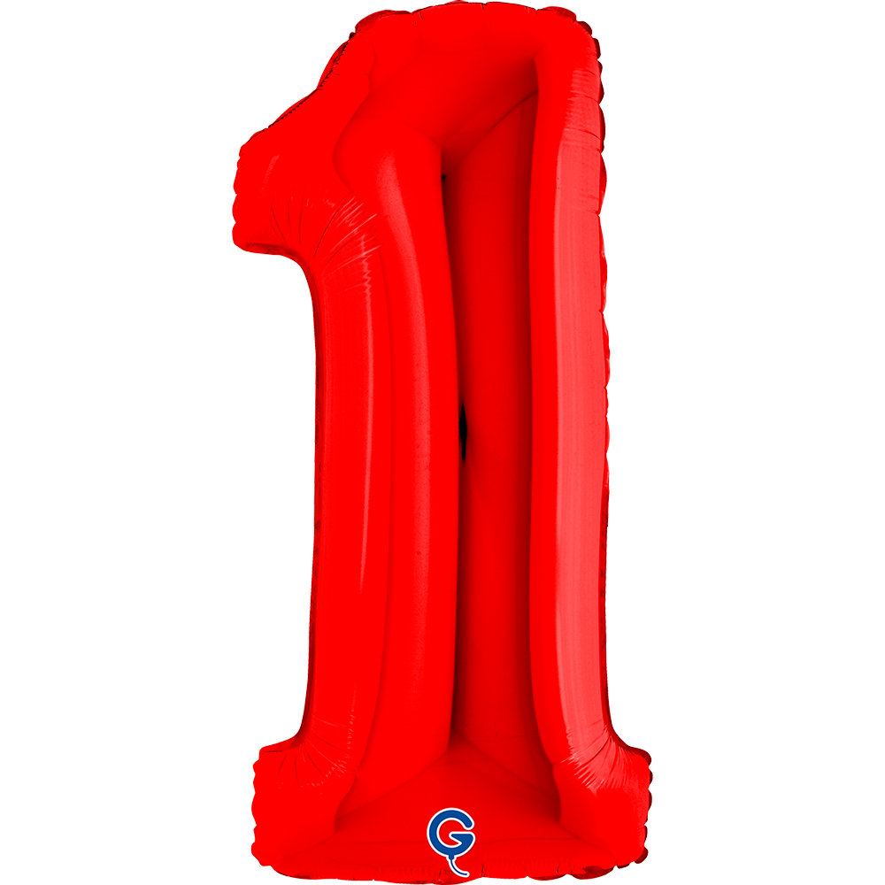 40" Foilballoon Number "1" Red