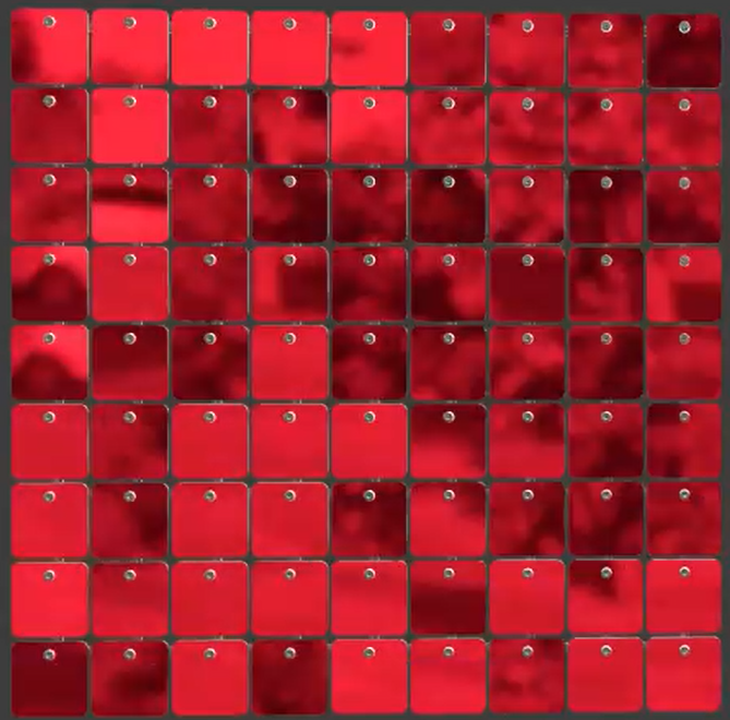 SolaAir Sequin Wall Decor Standard (viereckig) - Red