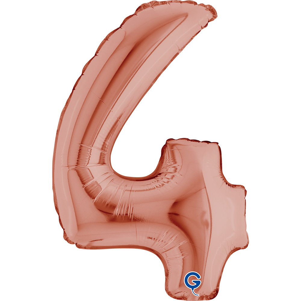 14" Folienzahl "4" Rosé Gold