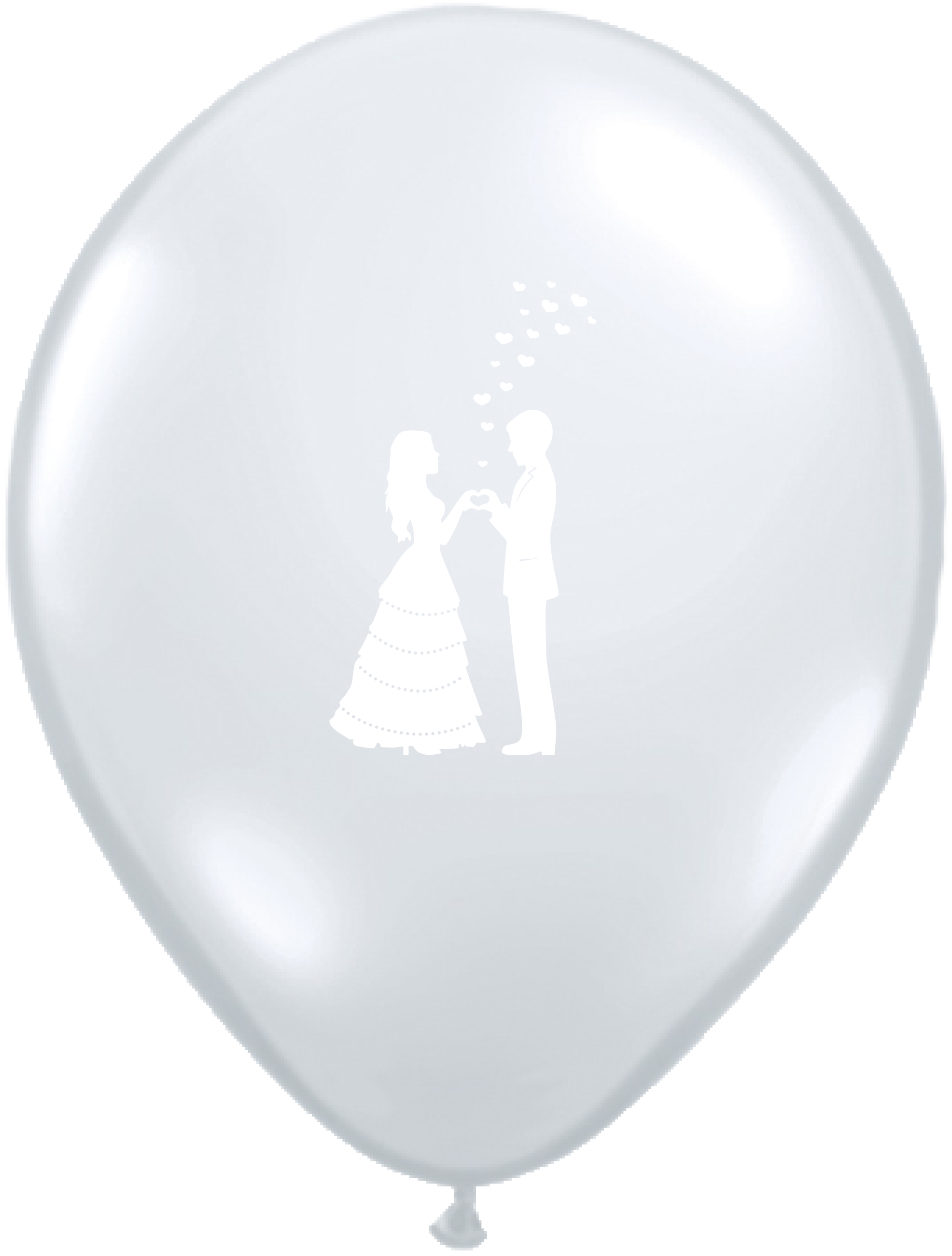 5" Liebespaar Diamond Clear (Druck weiß)