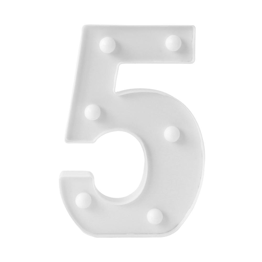 Decorative Number " 5" with Leds (16cm)