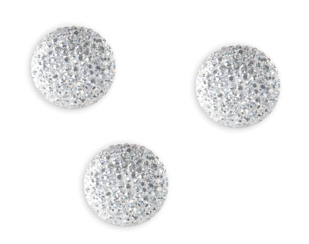 Strass rund silber 18mm