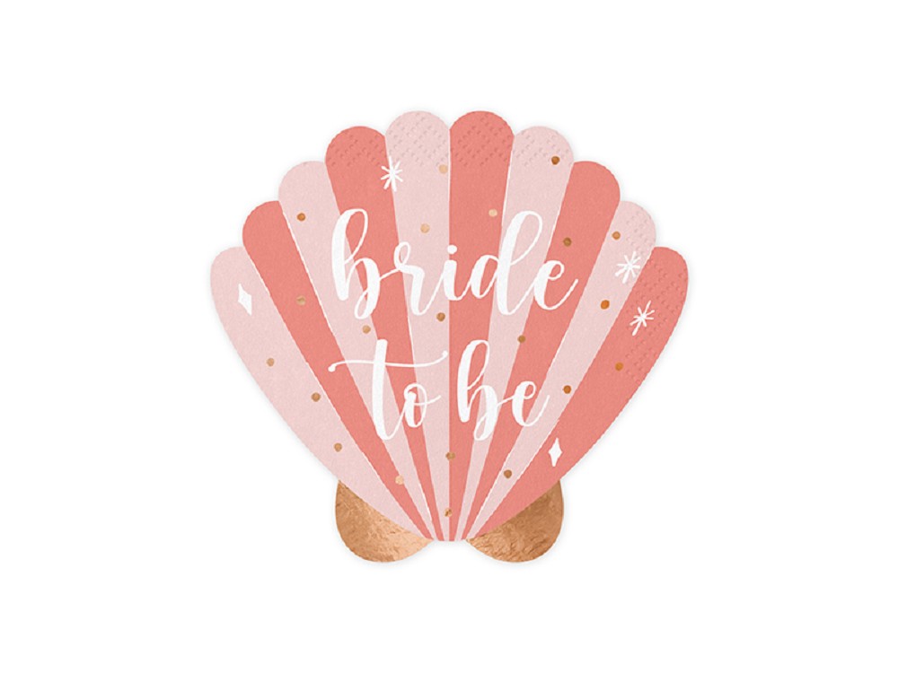 Servietten - Muschel Bride to be - 13,5x13 cm - 20 Stk.