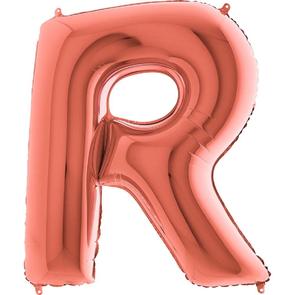 40" Folienbuchstabe "R" Rosé Gold