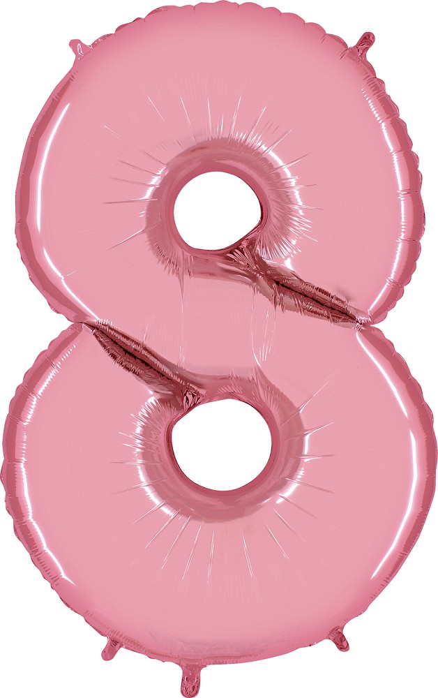 40" Folienzahl "8" Pastel Pink