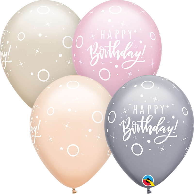 11" Birthday Dots & Sparkles (25 Stk.)