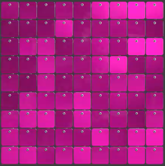 SolaAir Sequin Wall Decor Standard (viereckig) - Fuchsia