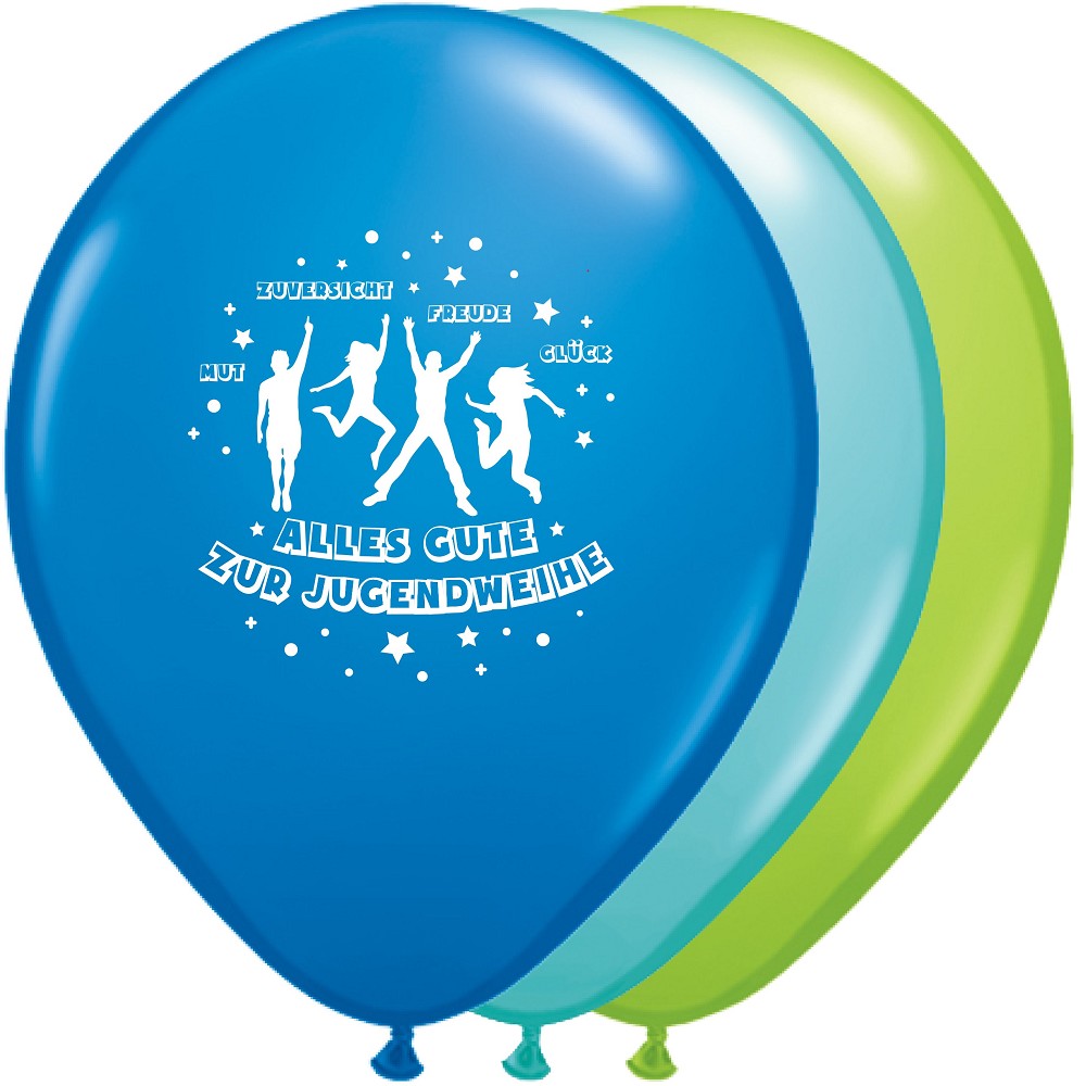 11" Alles Gute zur Jugendweihe Sortiert (25 Stück)
