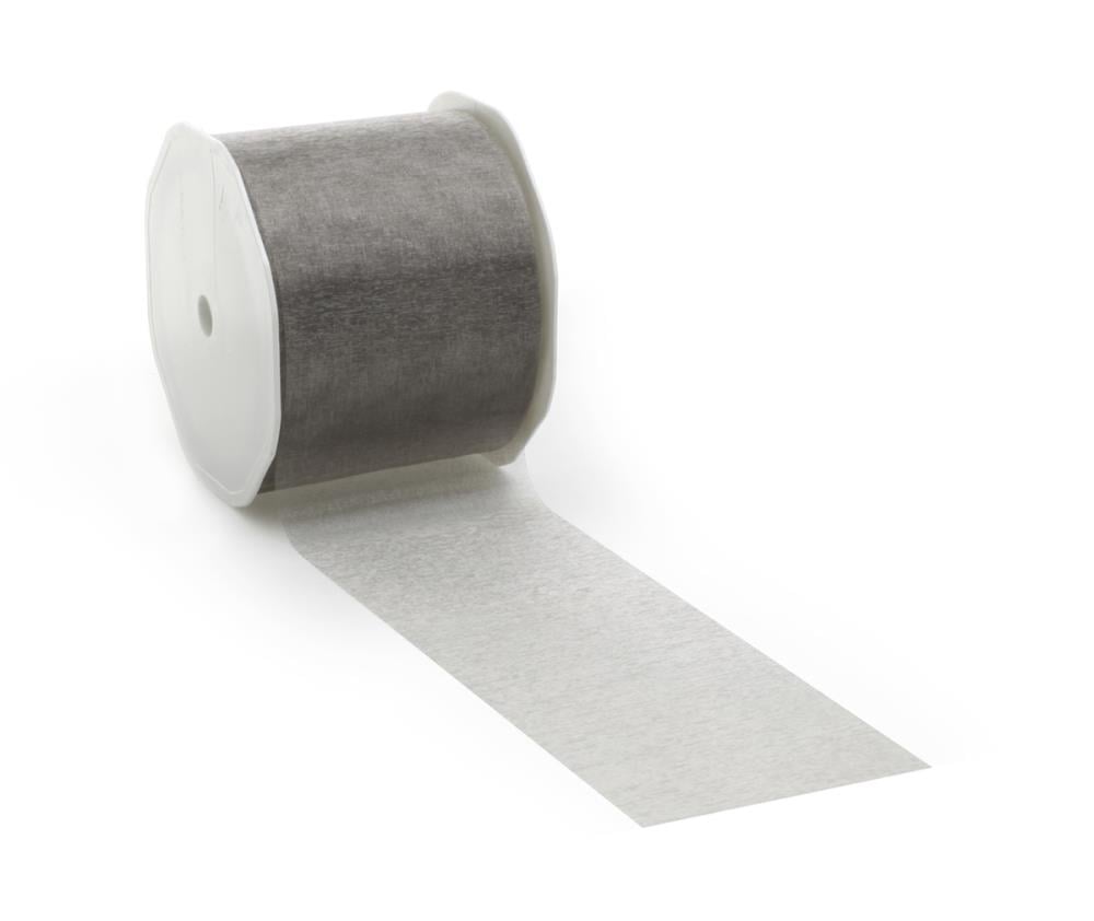 Organzaband 70mm Silber (25m)