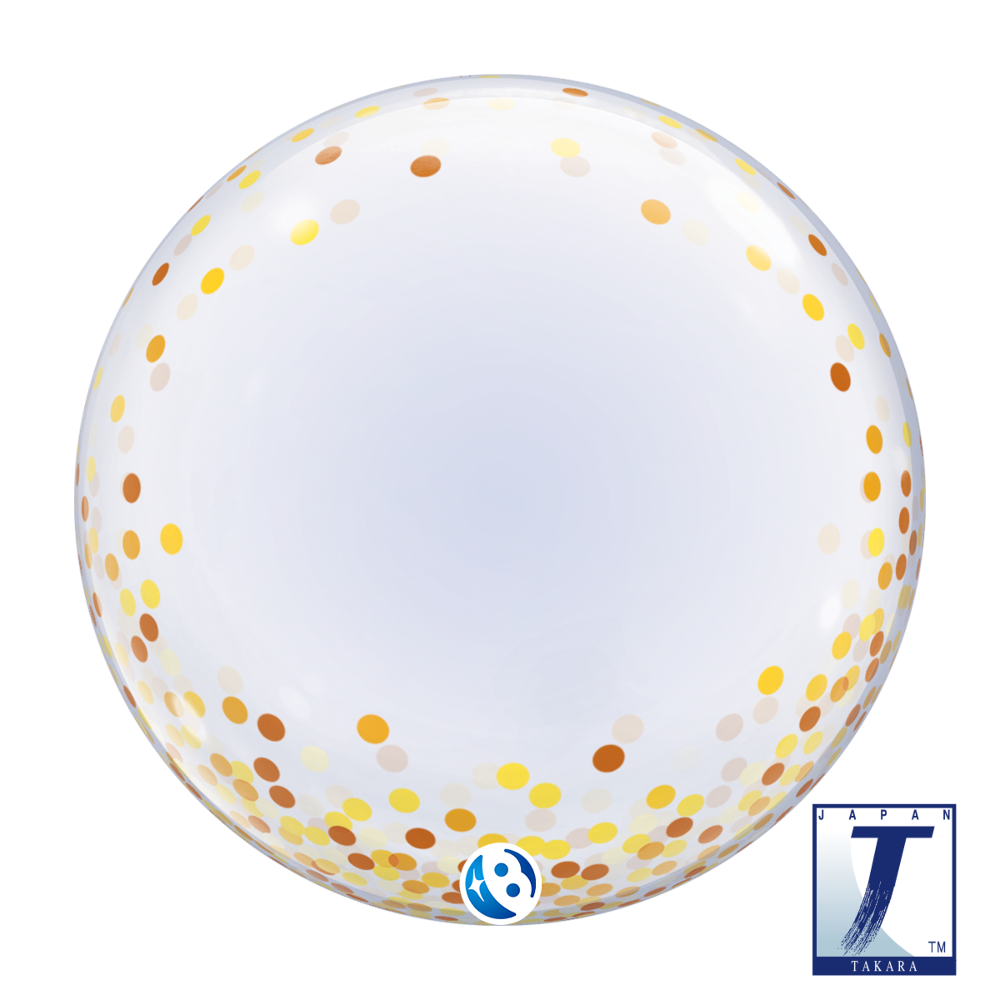 24" Deko Bubble Gold Confetti Dots