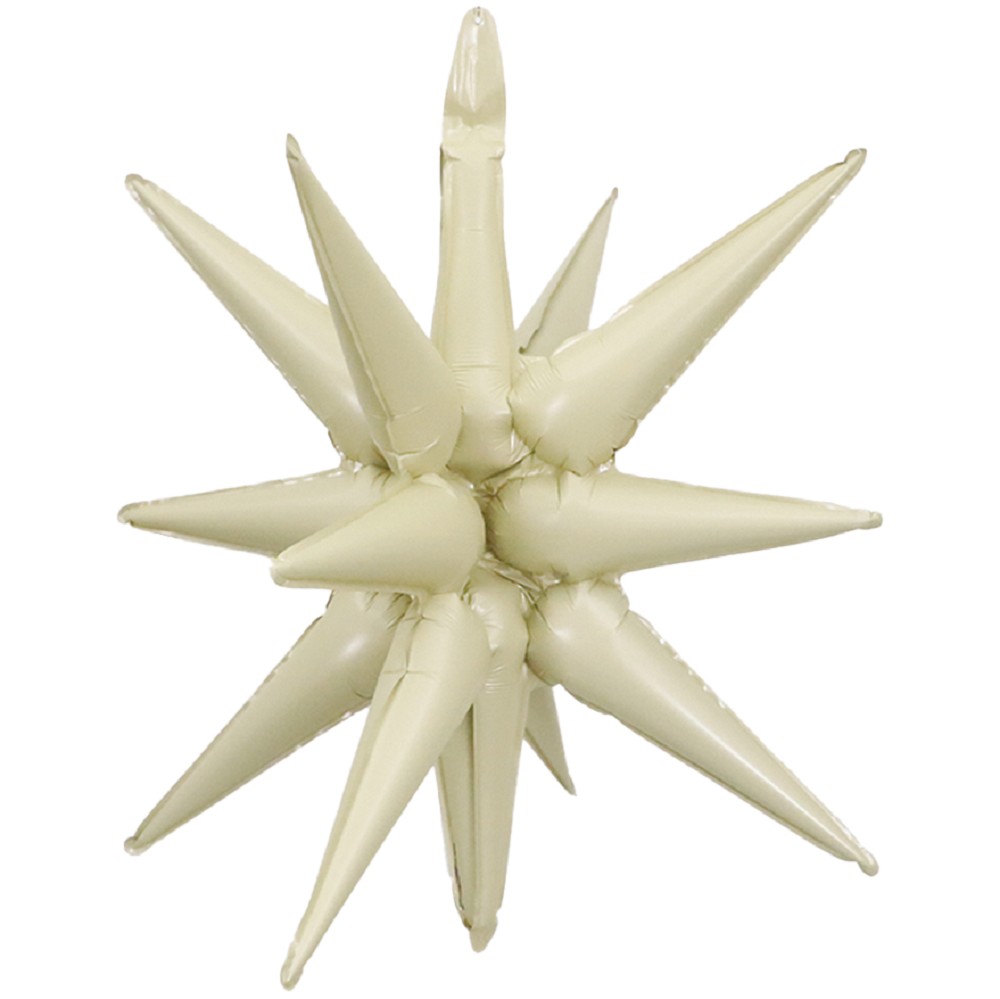 22" Deko Stern Creme (einteilig/1 Ventil)