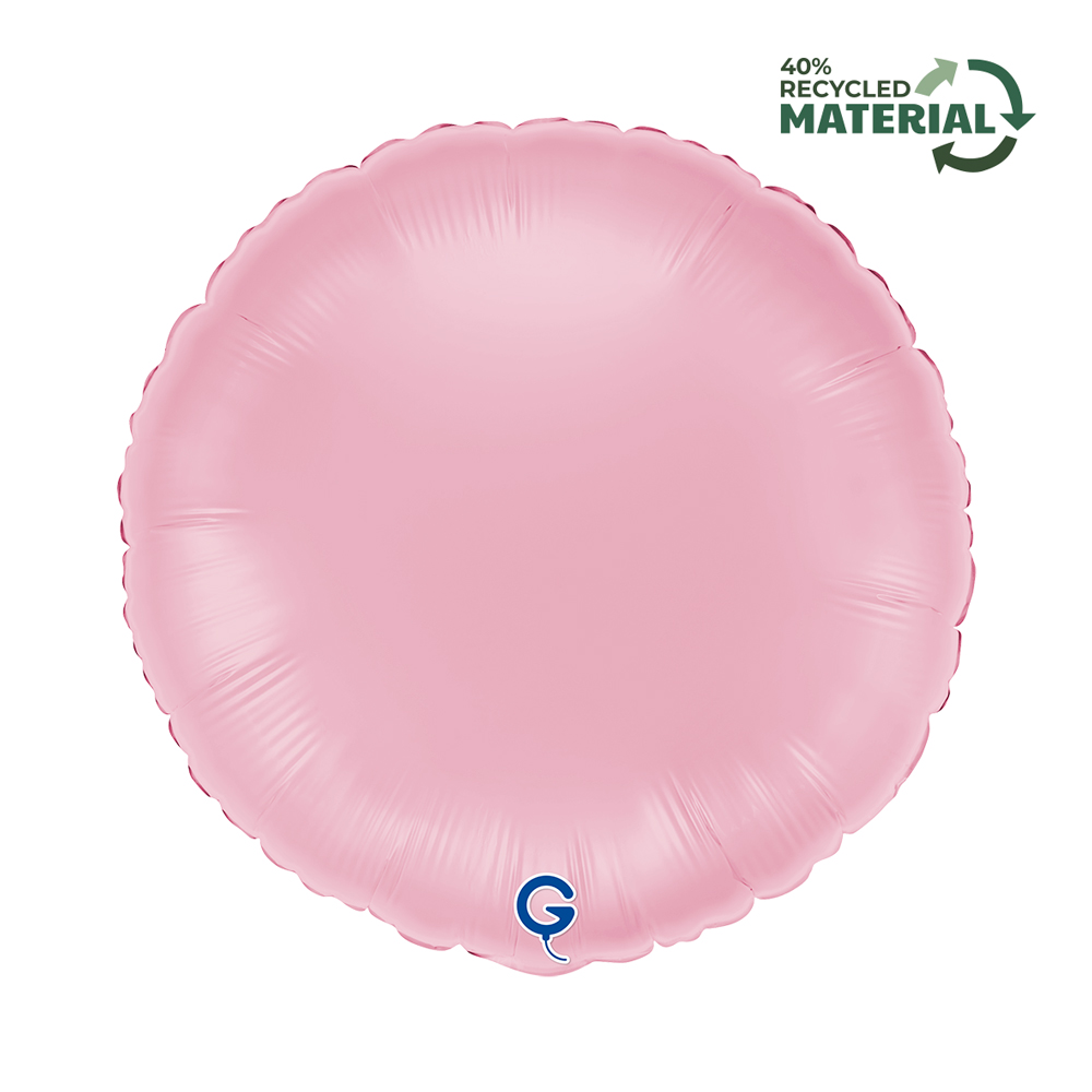 18" Rund Pastel Pink (unverpackt)