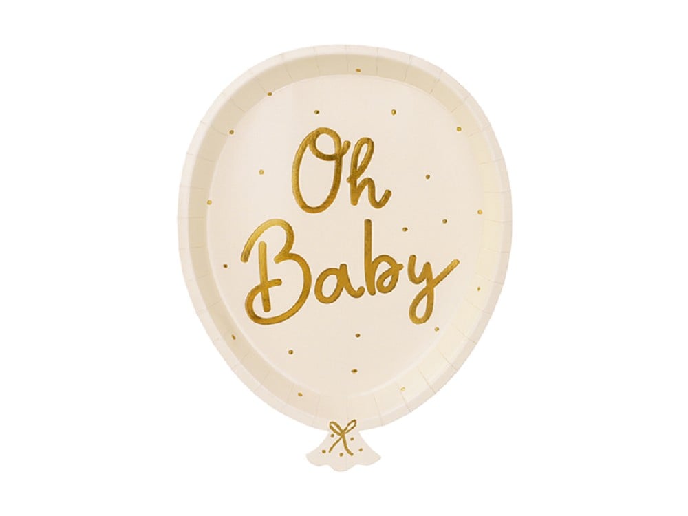 Teller - Oh baby - Mix - 17,5x22 cm - 6 Stk.