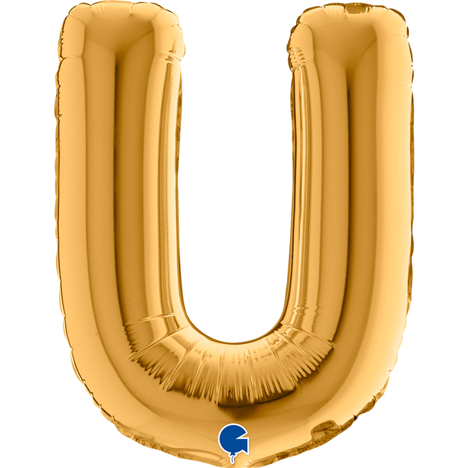 14" Folienbuchstabe "U" Gold (Altgold)
