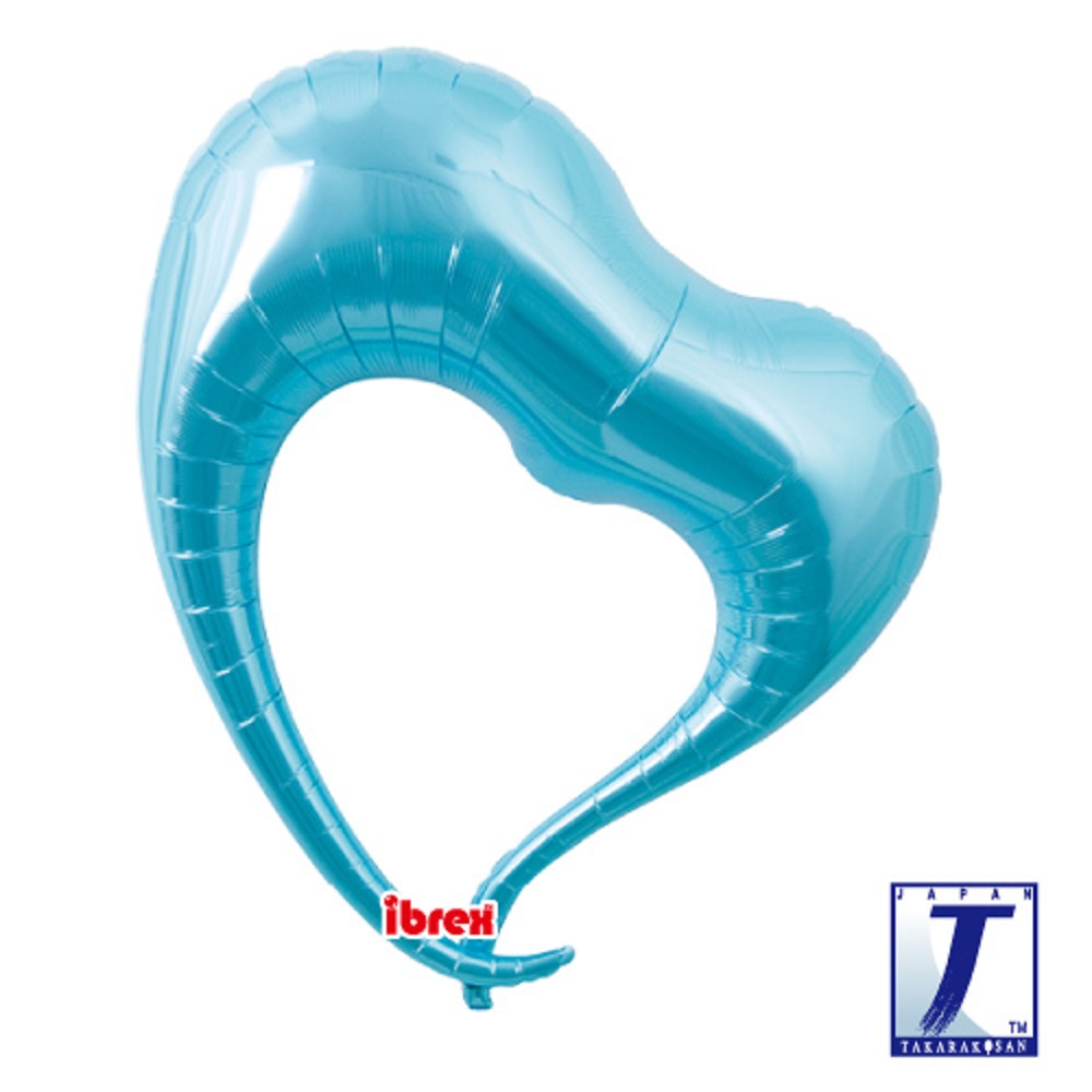 30" Elegant-Heart Metallic Light Blue (ibrex)