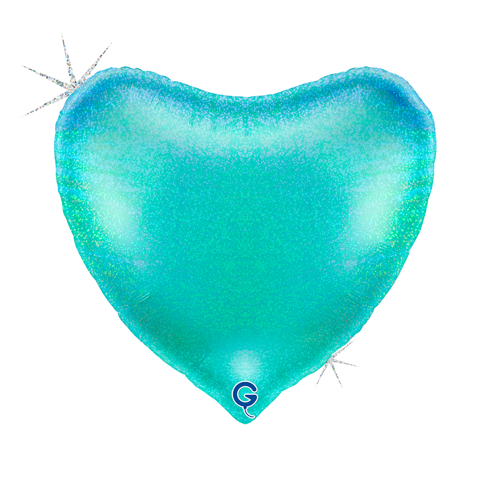 36" Herz  Glitter Holographic Tiffany (Tiffany) (unverpackt)