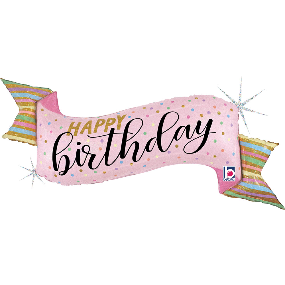 45" Pastel Birthday Banner