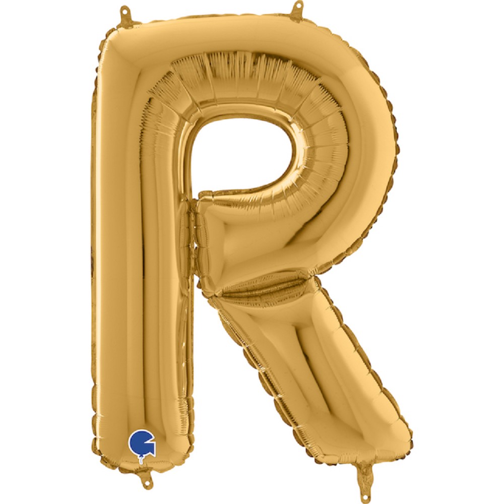 26" Folienbuchstabe "R" Gold (Altgold)