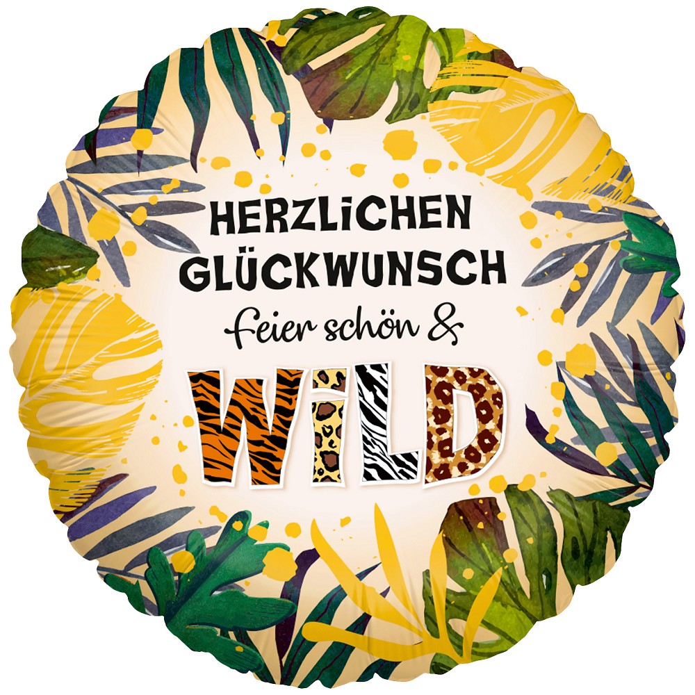 18" Herzlichen Glückwunsch feier schön und wild