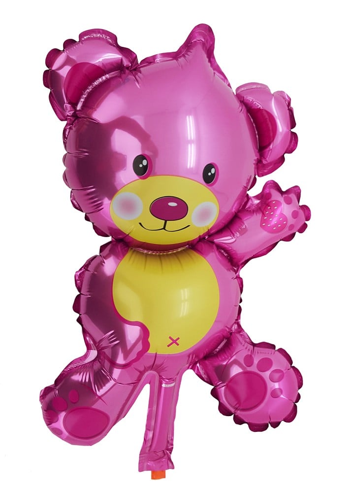 14" Bärballon rosa für Luftfüllung