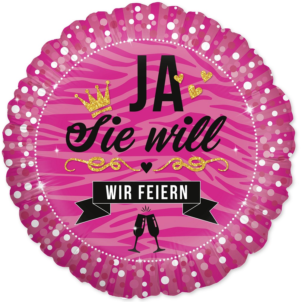 18" Ja, Sie will. Wir feiern.