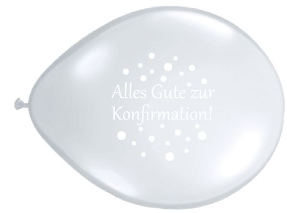 18" Verpackungsballon liegend: Alles Gute zur Konfirmation