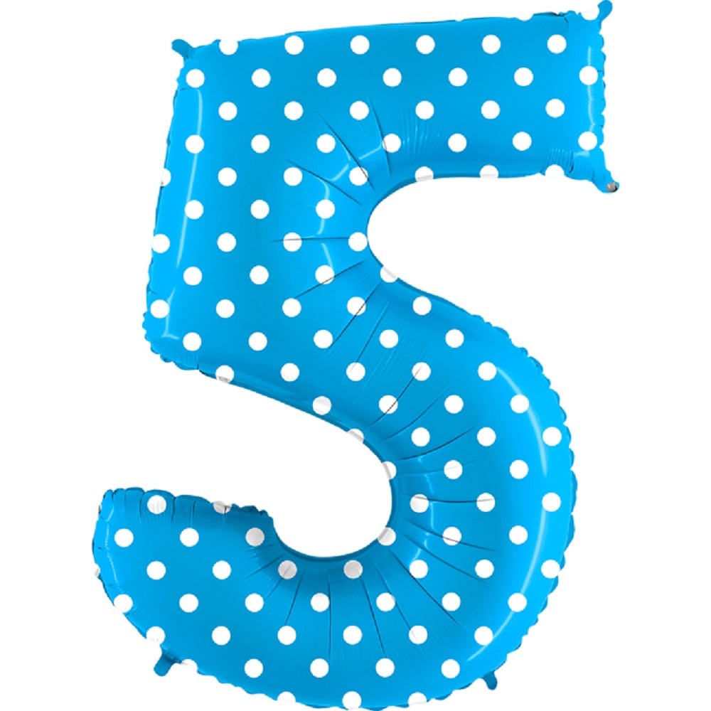40" Folienzahl 5 Pois Turquoise